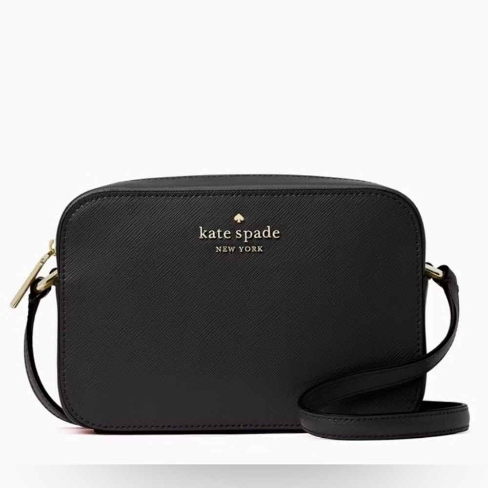 Kate Spade Staci Mini Camera Crossbody Bag Leather Black WLR00686